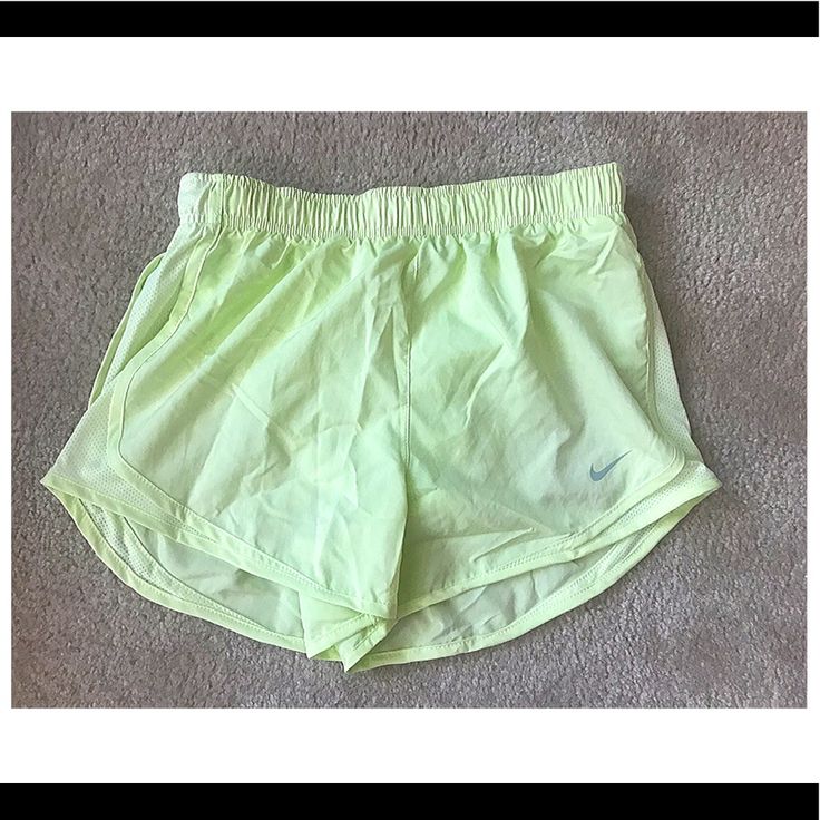 Brand New | Never Worn | Tags Attached Nike Women's Active Dri-Fit Running Gym Shorts. Color: Lime Green Size & Fit Size: Small Materials 100% Polyester Drawstring Closure Dri-Fit Technology Helps You Stay Dry And Comfortable Mesh Side Insets Ventilate To Keep You Cool Elastic Waistband With An Internal Drawcord Personalizes The Fit Have Never Been Worn! Comes From A Smoke Free & Pet Free Home! Nike Summer Workout Shorts, Nike Stretch Athletic Shorts For Summer, Nike Athletic Shorts For Summer, Nike Summer Athletic Shorts, Nike Beach Shorts With Elastic Waistband, Nike Athletic Shorts For Beach In Spring, Nike Summer Shorts, Nike Shorts With Elastic Waistband For Beach, Nike Stretch Shorts For Summer