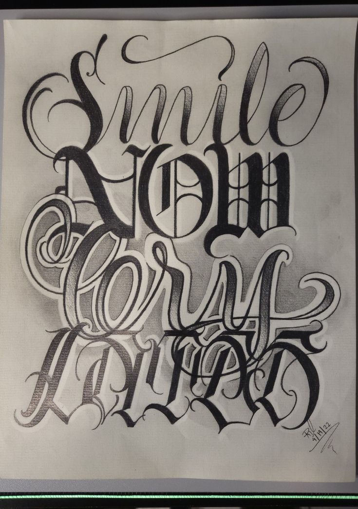 some type of lettering that says smile you can't wait for it to happen