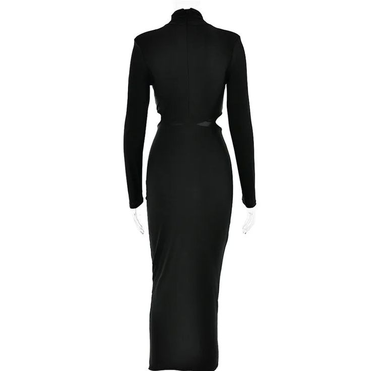 Indulge in elegance with our Elegant Bodycon Party Evening Dress. Crafted with luxurious fabrics and a form-fitting design, this dress is perfect for any special occasion. Make a statement and turn heads at your next party or event. Elevate your style and sophistication with this must-have dress. Elasticity: Slight Stretch Sleeve Style: regular Fabric Type: Polyester Pattern Type: Solid Fit Type: Slim Silhouette: Sheath Neckline: Turtleneck Decoration: hollow out Style: Sexy & Club Dresses Length: Ankle-Length Material: Silk Material: Polyester Closure Type: Pullover Type: regular Material Composition: Natural Fiber Waistline: Natural Sleeve Length(cm): Full Gender: WOMEN Satin Long Sleeve, Black Satin Dress, Prom Dress Shopping, Club Parties, Short Mini Dress, Long Sleeve Bodycon Dress, Going Out Dresses, Maxi Dress Blue, Stunning Dresses