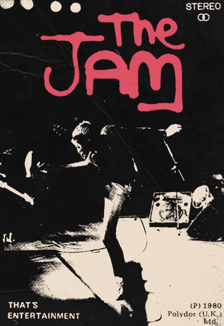 an advertisement for the jam, with a man standing in front of a microphone and another band member behind him