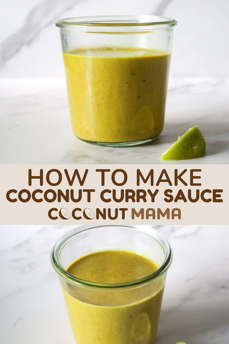 how to make coconut curry sauce in a small glass