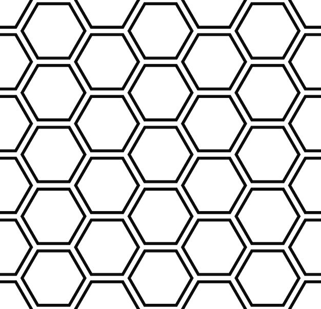 a black and white hexagonal pattern