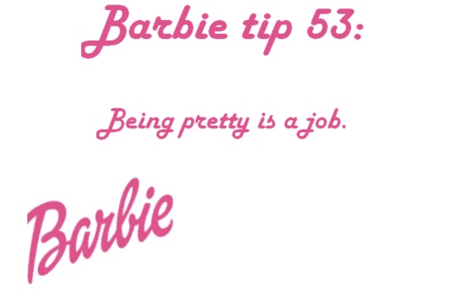 the words barbie are written in pink on a white background, and it says barbie