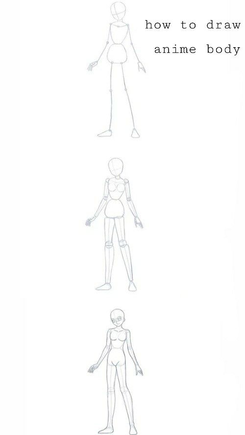 how to draw an anime body in 3 easy steps step by step instructions for beginners