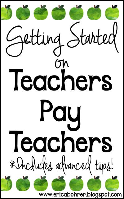 an apple with the words getting started on teachers pay teachers'advanced tips in black and white