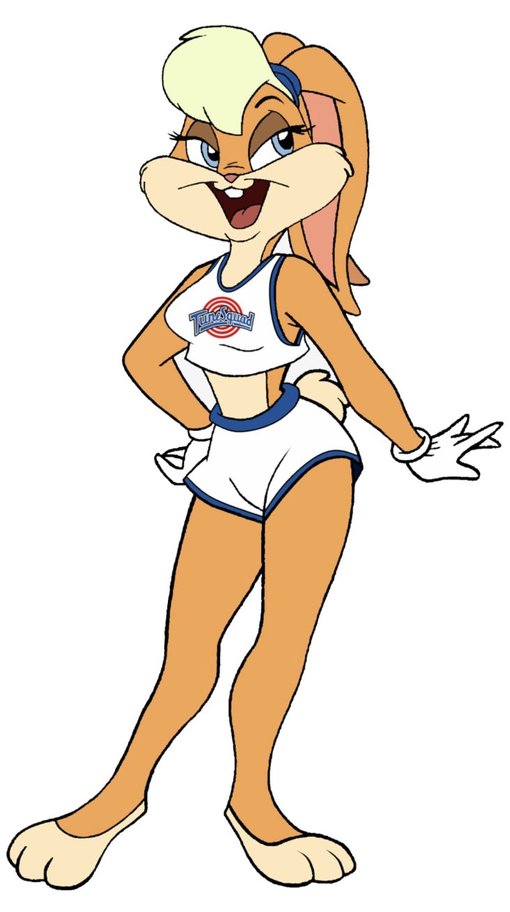 a cartoon character in shorts and tank top