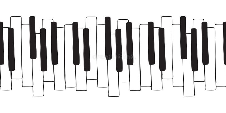 an abstract black and white image of the piano keys in perspective royalty illustration stock illustration