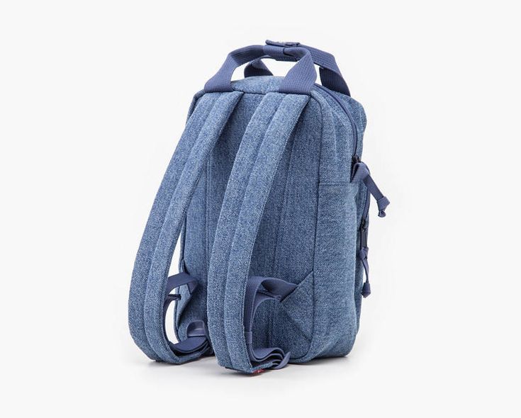 Meet the fun-sized version of our iconic L-Pack. With just the right amount space for your day-to-day essentials, the L-Pack Mini Backpack is your perfect all-day bag. We constructed this backpack with a modern square silhouette from durable, recycled 600-denier fabric and finished it off with loads of compartments for all your organizational needs. A fun-sized version of our iconic L-Pack Easy-access front pocket at exterior with organizational slots and pocket holsters Padded back panel and ad Fun Sized, Blue Backpack, Modern Square, Day Bag, Mini Backpack, Slots, Levi's, Laptop, Backpacks