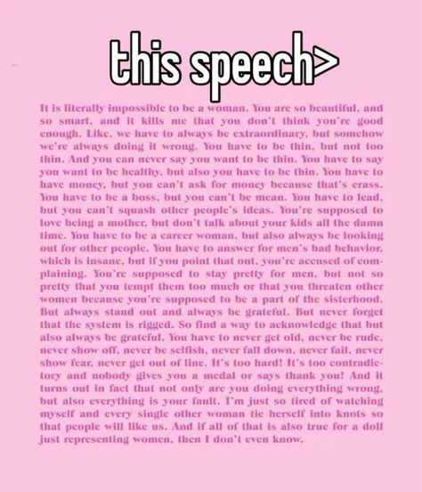 a pink background with the words'this speech '