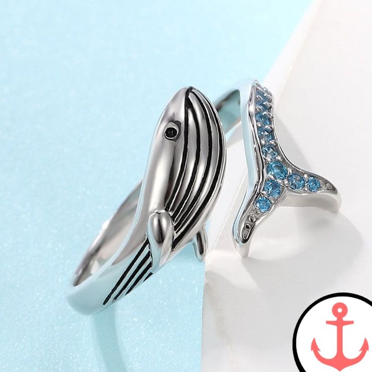 Introducing the Whale Tail Ring: A Captivating Symbol of Love for the Sea Are you searching for a stunning piece of jewelry that not only adds a touch of elegance to your ensemble but also represents your deep affinity for the sea? Look no further than our Whale Tail Ring. Crafted with utmost precision and passion, this enchanting piece is a part of our beloved Whale Ring collection. Features of the Whale Tail Ring based on the Product Content Exquisite Design: The Whale Tail Ring showcases a tr Ocean Inspired Jewelry, Mens Gadgets, Incredible Creatures, Whale Tail, Blue Whale, Ring Blue, Cute Rings, Everyday Outfit, Animal Fashion