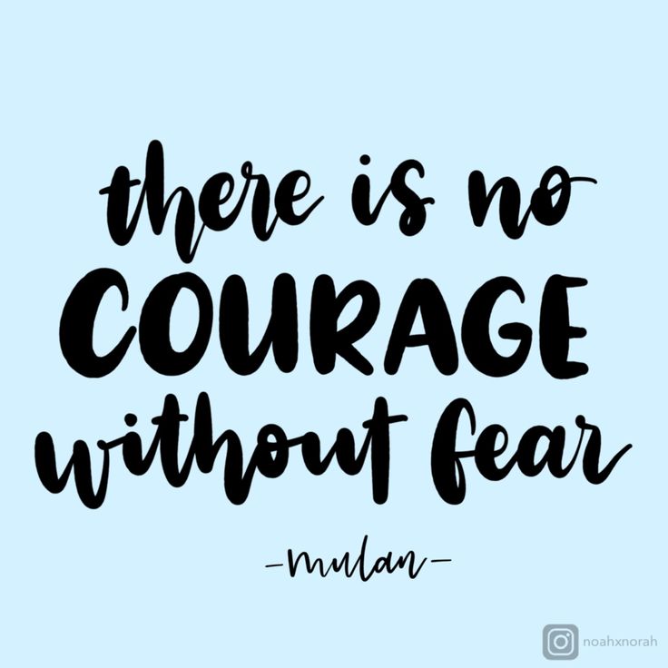 there is no courage without fear muslim quote on blue background with handwritten calligraphy