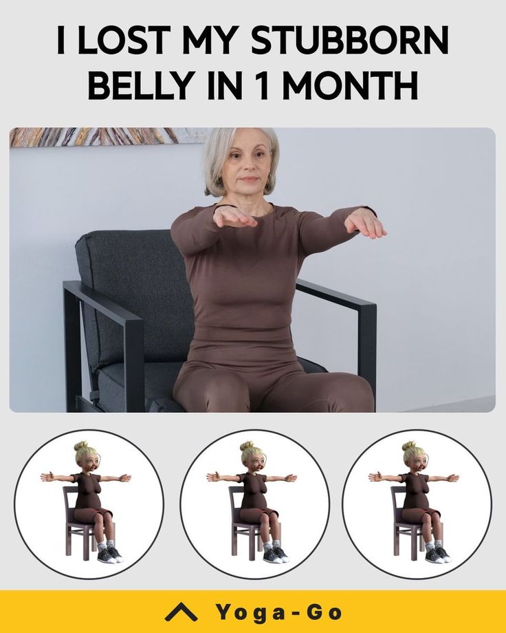 a woman sitting in a chair with her arms stretched out and the words, i lost my stubborn belly in 1 month