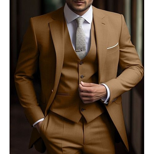 Category:Suits; Embellishment:Pocket; Season:Spring, Fall, Winter, Summer; Fabric:Polyester; Front Closure:Single-Breasted Buttons; Style:Formal,Business,WorkWear,Daily,Dress; Includes:Vest,Pants,Jacket; Occasion:Wedding; Fit Type:Tailored Fit; Jacket Buttons:Single Breasted Two-buttons; Jacket Vents:Single (Center); Jacket Pockets:Straight Flapped; Vest Buttons:4; Pattern:Solid Colored; Neckline:Notch; Listing Date:11/16/2023; Production mode:External procurement; Pant Length:; Pants Waist:; Sh Fall Wedding Suits, Navy Blue Sky, Tuxedo Shirt Men, Cheap Suits, Womens Basic Tops, Mens Outdoor Jackets, Trench Coat Men, Style Formal, Outwear Women