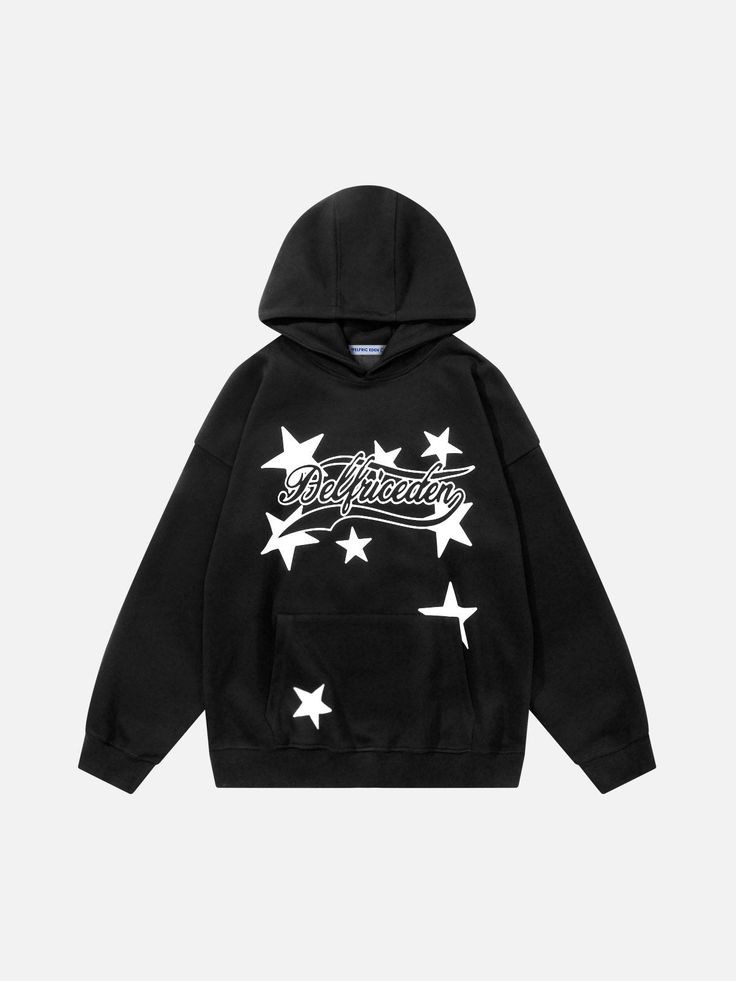 Top Streetwear Brand AelfricEden, Street fashion clothes shopping online, free shipping worldwide! Top Streetwear Brands, Star Graphic, Aelfric Eden, Clothes Shopping, Top Streetwear, Clothing Details, Fashion 2024, Laid Back Style, Print Hoodie