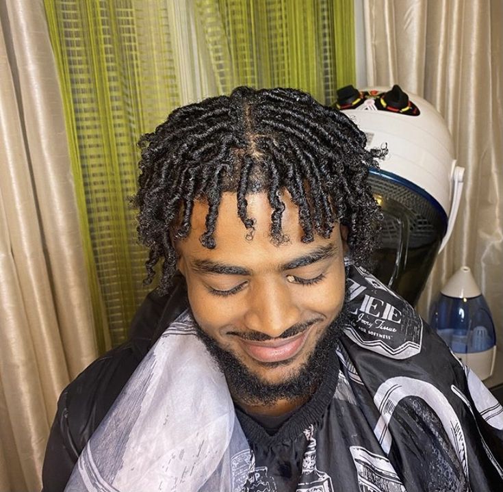 Comb Twists Men, Twists Mixed Men Hair, Twisting Mens Hair, Twists No Middle Part Men, Guy Twist Hairstyle, Short Twist Hairstyles Men, Coil Locs Men, Finger Twist Natural Hair Men, Twisted Locks Hairstyles