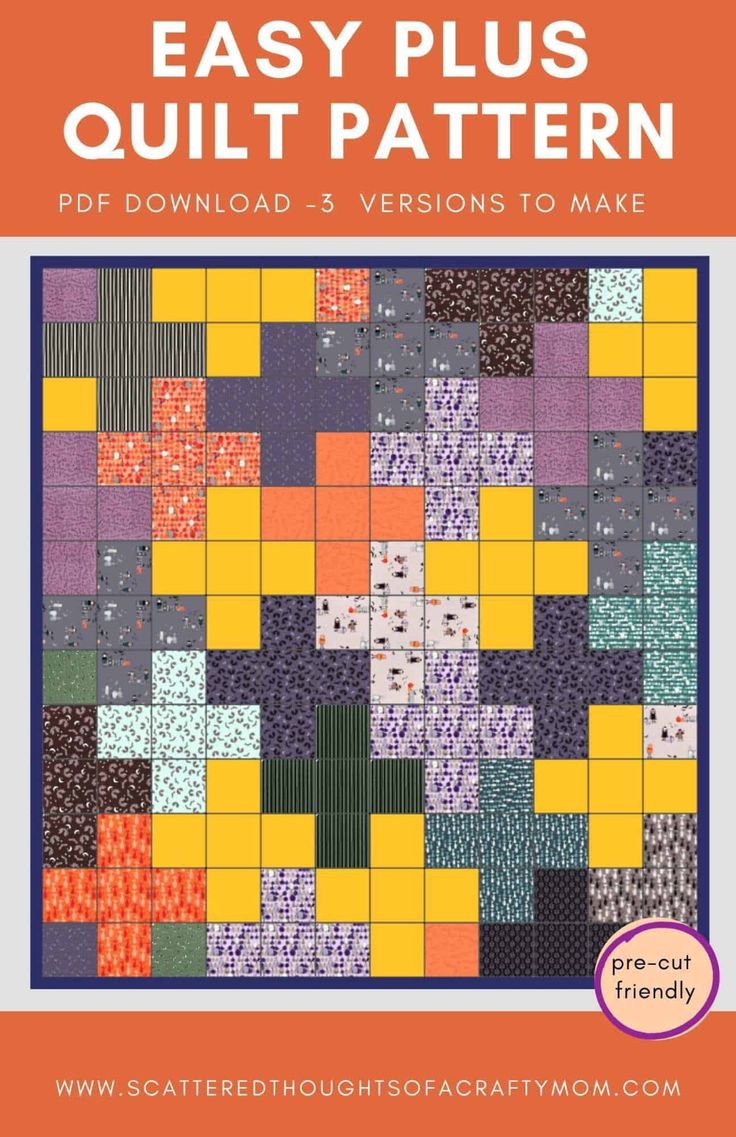 the easy plus quilt pattern is featured in this ebook, which shows how to make an easy