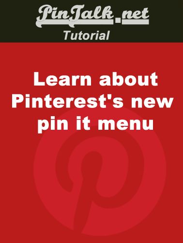 the pinterest's menu is shown in red and black, with text that reads