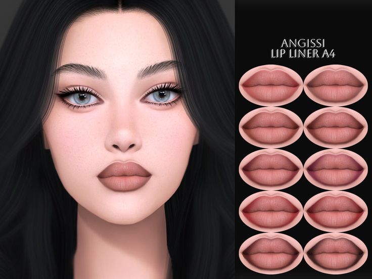 Mod For Sims 4, Sims Makeup, Sims 4 Hair Male, Female Lips, Sims 4 Skin, Sims 4 Tsr, The Sims 4 Skin, Sims 4 Makeup, Sims 4 Cas Mods