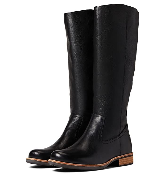 Kork-Ease Sydney Black Casual Knee-high Boots For Outdoor, Casual Black Knee-high Boots For Outdoor, Wide Calf Leather Waterproof Boots For Fall, Fall Walking Boots With Removable Insole, Casual Knee-high Boots With Leather Sole And Round Toe, Waterproof Leather Knee-high Boots For Fall, Casual Leather Knee-high Waterproof Boots, Casual Leather Waterproof Boots, Medium Width, Casual Leather Waterproof Boots Medium Width