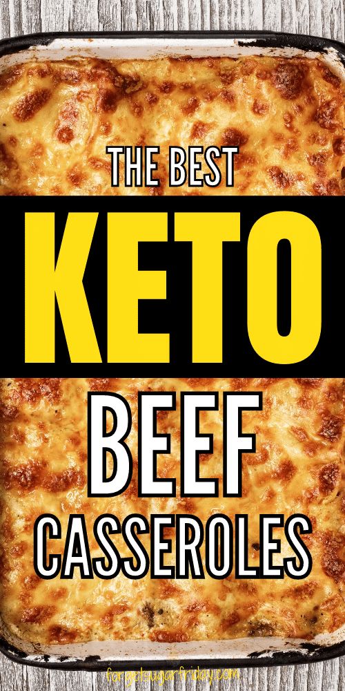 the best keto beef casseroles are on display in this metal tin sign