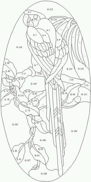 a coloring page with an image of a bird on a branch and numbers in the background