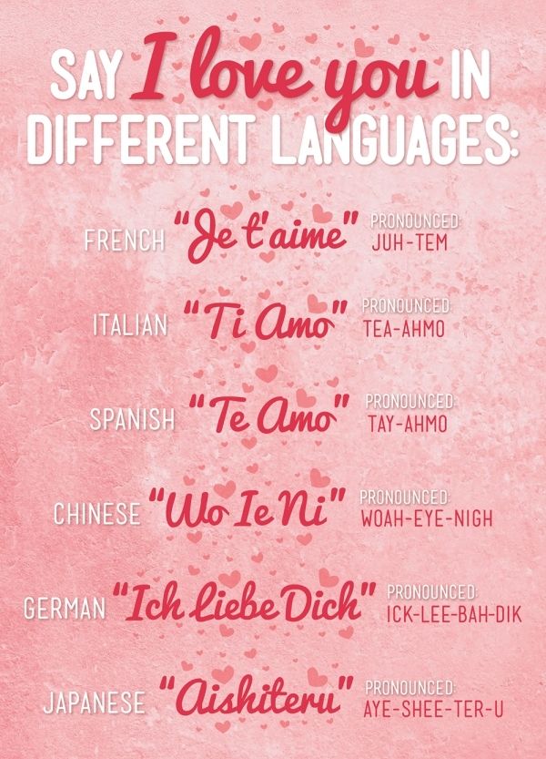 the words in different languages are written on pink paper