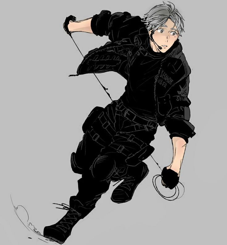 a drawing of a man with grey hair jumping in the air while holding a pair of skis