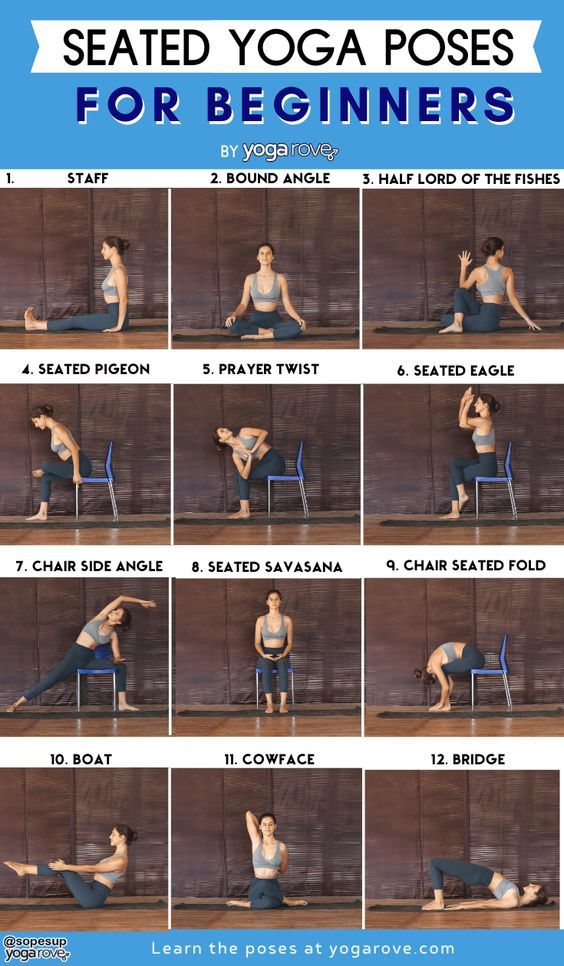 a woman doing seated yoga poses for beginners with the instructions to do it on her legs