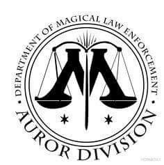 the logo for the department of magic and law enforcement, aurora division on white background