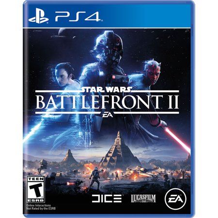 the cover for star wars battlefront ii, with two characters in front of them