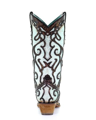 Women's Glitter & Crystal Inlay Boots - Blue – Skip's Western Outfitters Minimalist Boots, Corral Boots, Cowgirl Style, Chic Design, Western Boots, Cowhide Leather, Cowboy Boots, Leather Boots, Cowboy