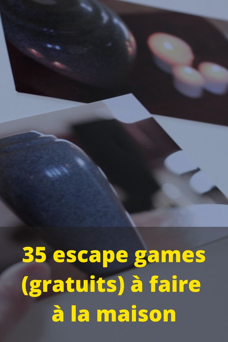 an image of some sort of game being played on the computer screen with text that reads 35 escape games gratuits a faire la maison