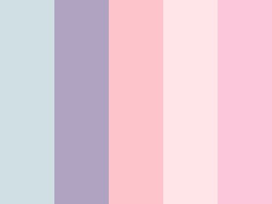 pastel color swatches from different shades of pink, blue, and purple to white