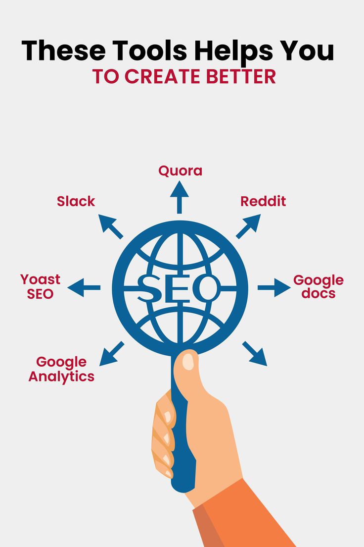 a hand holding a magnifying glass with the words, these tools helps you to create better