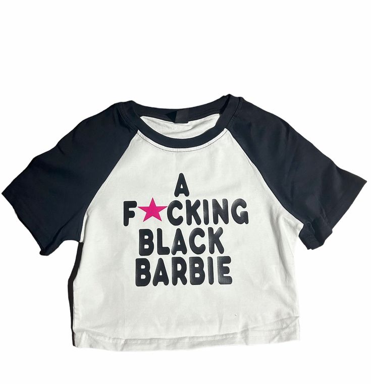 Black Barbie Cropped Tee Black Barbie, Girly Accessories, Cropped Tee, Crop Tee, Black