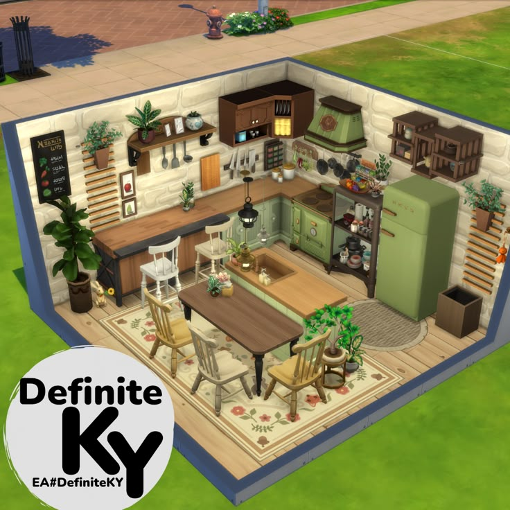 Cute Sims House, Sims 4 House With Basement, Kitchen Sims 4 Ideas, Sims House With Basement, Sims 4 Game Room, The Sims House Plans, Sims4 Room Ideas Base Game, Simsy4 House, Sims4 House Patreon