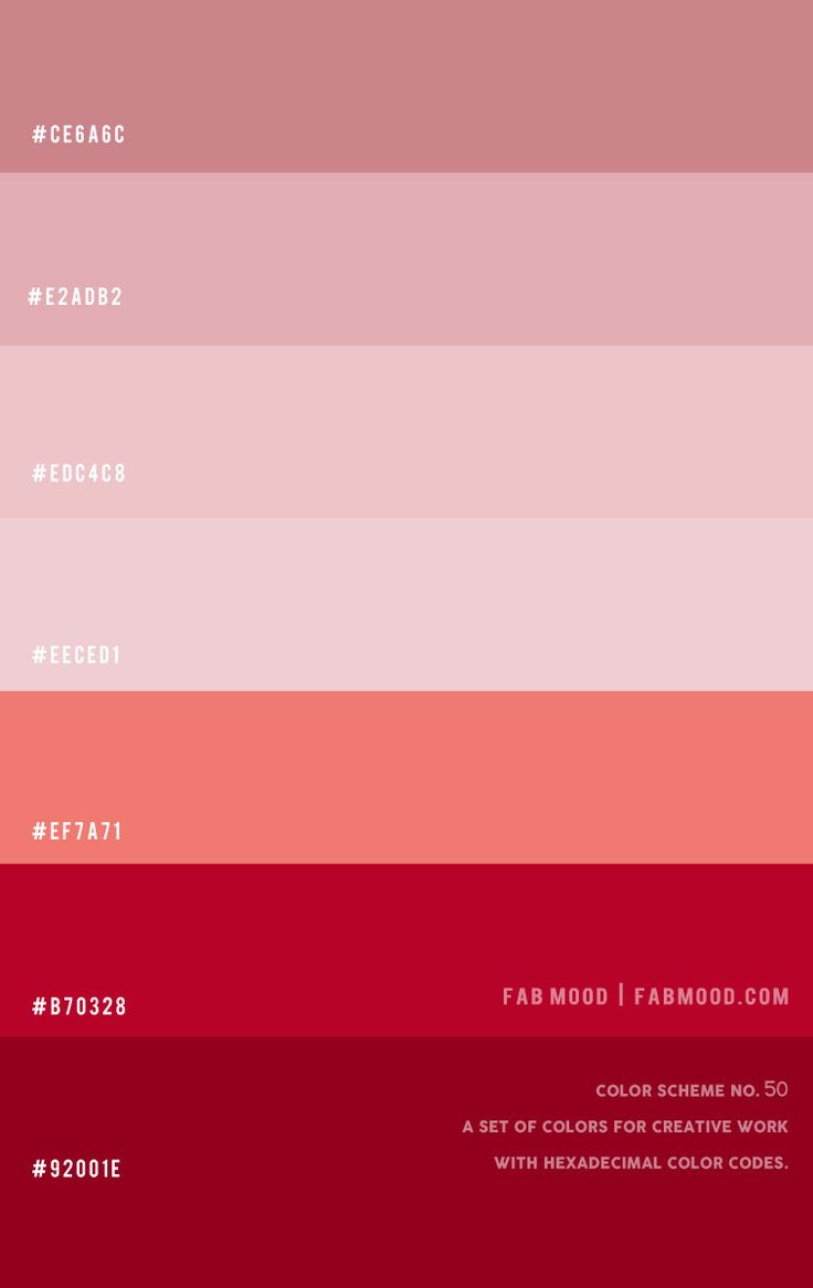 the color palette is red, pink, and orange with some white on it's sides