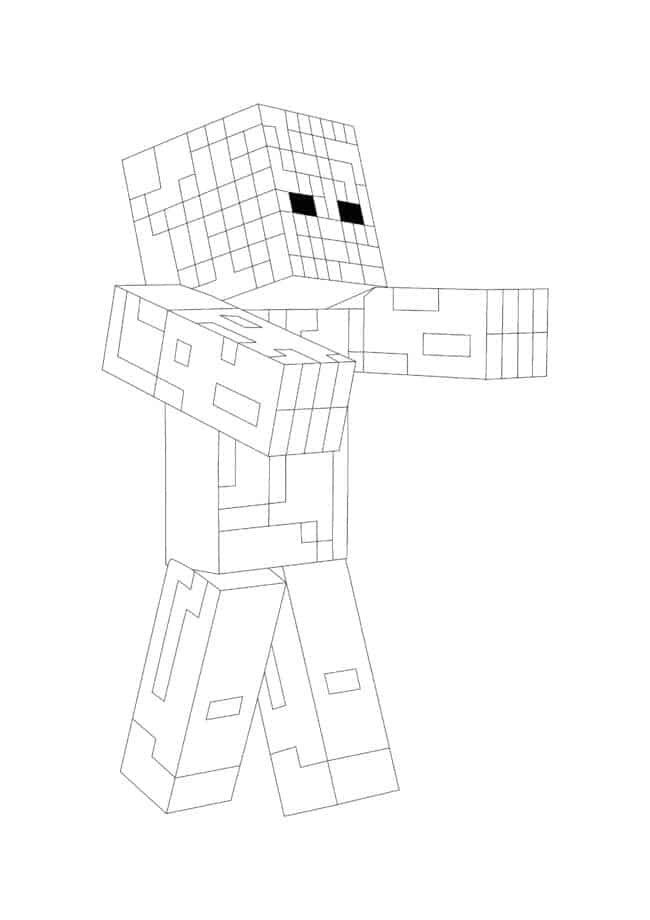 an image of a minecraft character in the middle of a line art drawing style