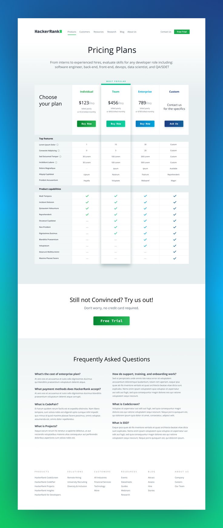 the pricing sheet for this website is shown in green and blue colors, with an image of