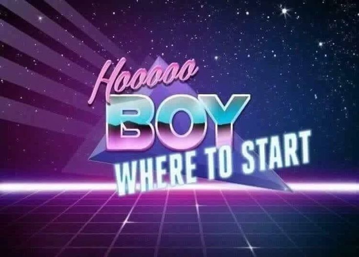 the title for havana boy where to start, with an image of a neon background