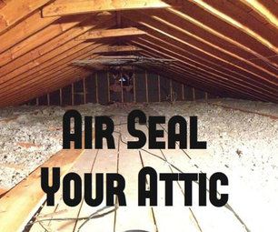 an attic with the words air seal your attic written on it in black and white