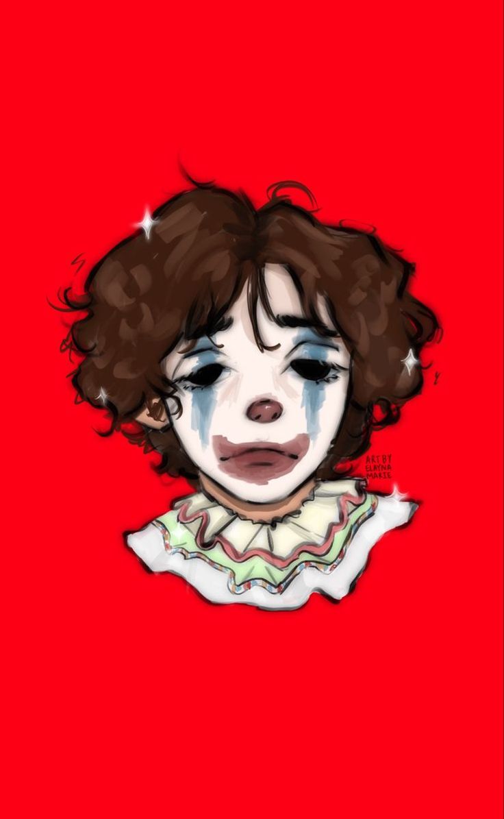 a drawing of a girl with makeup on her face