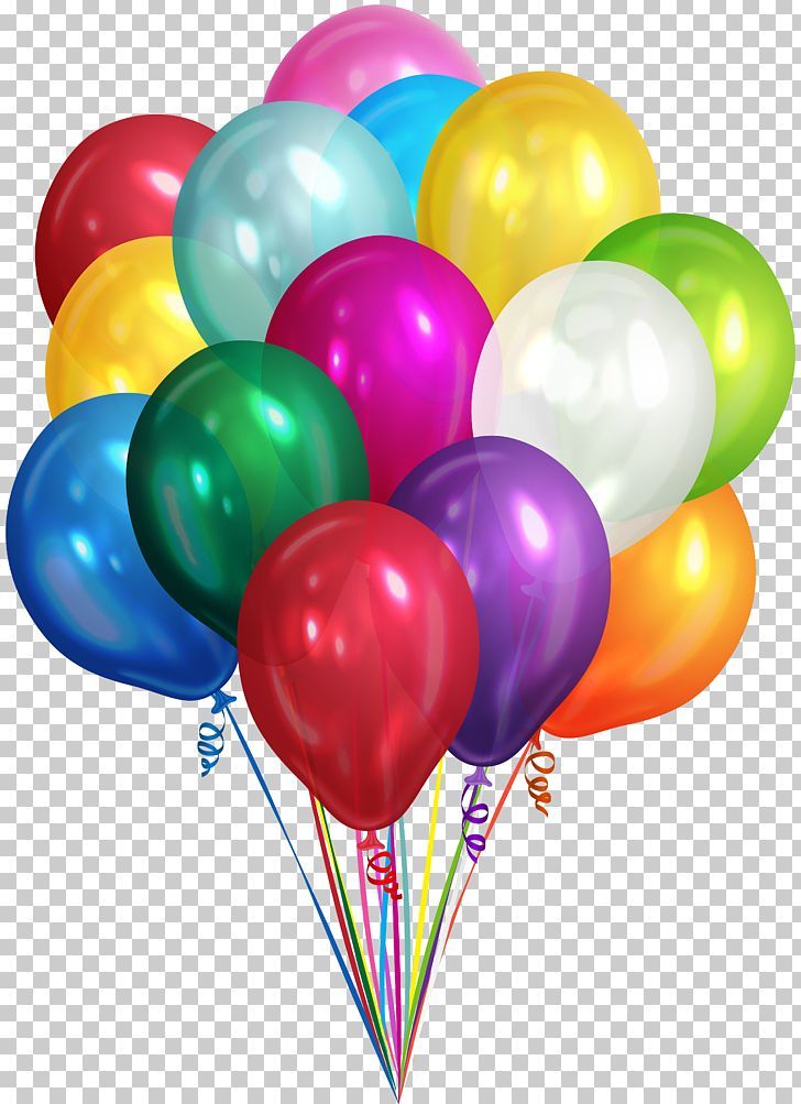 a bunch of colorful balloons flying in the air, transparent background png clipart