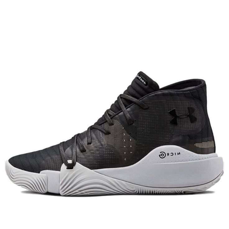 Under Armour Spawn Basketball Shoes/Sneakers Urban Black Sneakers For Basketball, Black Urban Basketball Sneakers, Urban Black Basketball Sneakers, Sporty High-top Basketball Sneakers Fade-resistant, Sporty High-top Sneakers For Basketball, Sporty Breathable High-top Basketball Sneakers, Under Armour Basketball Shoes With Boost Midsole, Under Armour Black Sneakers For Light Sports, Under Armour Breathable Functional Basketball Shoes