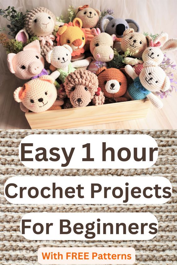 Crochet amigurumi Crochet Patterns For Kids To Make, Beginner Amigurumi Easy, Easy Baby Crochet Projects, Easy Animal Crochet Patterns Free, Quick Crochet Baby Gifts, Crochet For Kids Beginner, Cute Little Crochet Projects, Free Crochet Patterns Beginners, Crochet Baby Animals