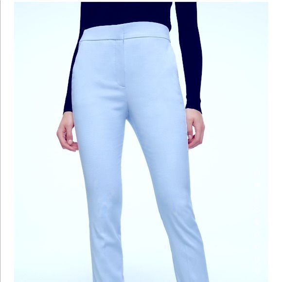 Nwt Polyester Viscousr Elastene Spring Office Elastane Pants, Elegant Spring Pants In Elastane, Spring Straight Leg Elastane Dress Pants, Spring Slim Fit Straight Pants, Elegant Spring Pants, Zara Stretch Pants For Office, Zara Stretch Office Pants, Zara Stretch Pants For Business Casual, Tailored Bottoms For Office In Spring