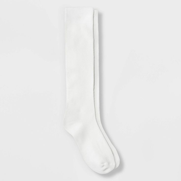 These Women's Knee High Socks from Xhilaration perfectly fit around your legs to highlight your form. You can pair this with a pair of denim shorts or knee-length skirts to complete your look. Color: White. Gender: female. Age Group: adult. Pattern: Solid. Material: Recycled Polyester. Fitted Solid Color Knee-high Socks, White Fitted Over The Knee Socks, Fitted White Over-the-knee Socks, White Fitted Over-the-knee Socks, Fitted Cotton Tights For Fall, White Fitted Knee-high Socks, Trendy Stretch White Legwear, Trendy White Stretch Legwear, Trendy White Knee-high Stockings