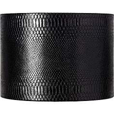 a large black snake skin lamp shade on a white background