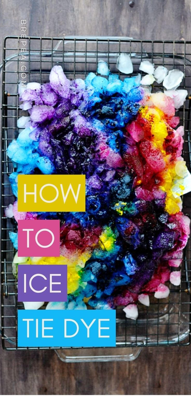 Ice Tie Dye Technique Bubble Tie Dye, Easy Tye Dye Diy, Tye Dye Ideas For Kids, How To Ice Dye, Tye Dye Crafts, Spray Tie Dye Techniques, Tie Dye Ideas Projects, Ice Dyeing Techniques, Ice Tie Dye Techniques Diy