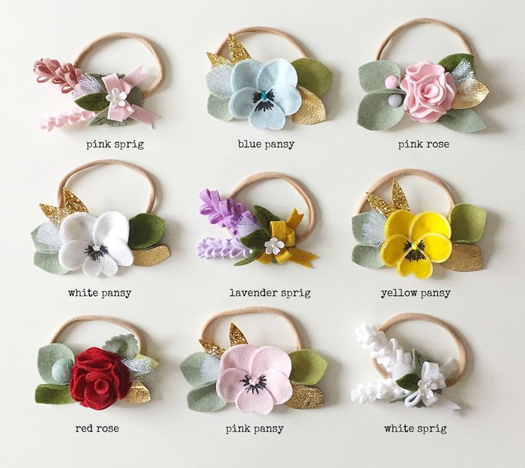 a bunch of different types of flower hair clips